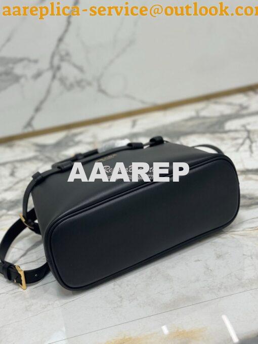 Replica Prada Buckle small leather handbag with double belt 1BA418 Bla 12
