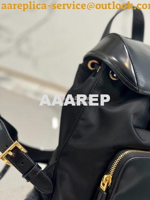 Replica Prada Medium Re-Nylon and brushed leather backpack 1BZ074 6