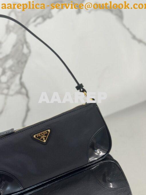 Replica Prada Re-Edition 2002 Re-Nylon and brushed leather shoulder ba 5