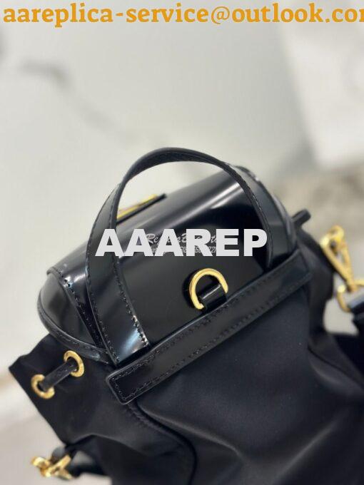 Replica Prada Small Re-Nylon and brushed leather backpack 1BZ075 14