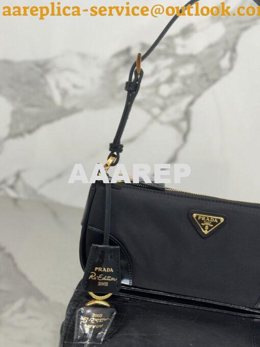 Replica Prada Re-Edition 2002 Re-Nylon and brushed leather shoulder ba 8