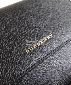 Replica Burberry Loxley Crossbody Bag in Grainy Leather Black 2