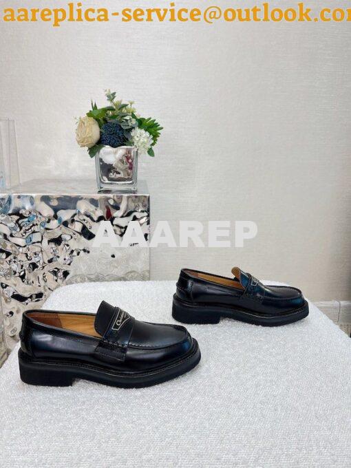Replica Dior Boy Loafer Black Brushed Calfskin KDB759 3