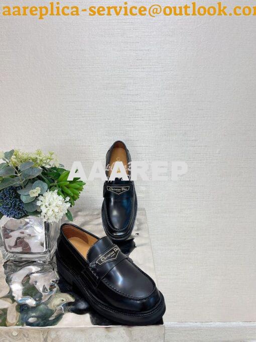 Replica Dior Boy Loafer Black Brushed Calfskin KDB759 6