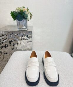 Replica Dior Boy Loafer White Brushed Calfskin KDB759