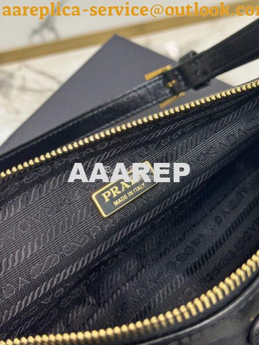 Replica Prada Re-Edition 2002 medium leather shoulder bag 1BC221 Black 10