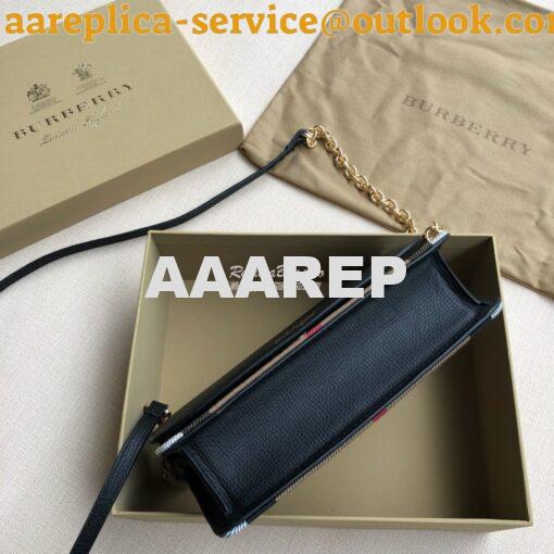 Replica Burberry Leather and House Check Wallet with Detachable Strap 5