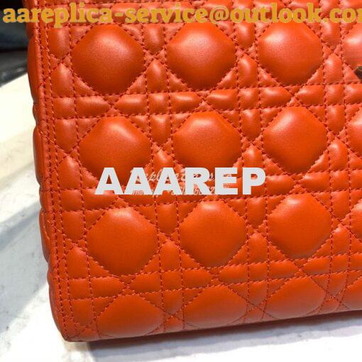 Replica Dior Lady Dior Medium Flap Cover Quilted in Cannage Lambskin L 4