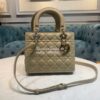 Replica Christian Dior Lady Dior Flap Cover Medium Quilted in Grey Pea 11