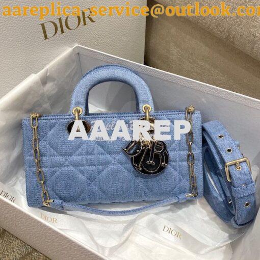 Replica Dior Lady D-Joy Bag Blue Cannage Denim M0540