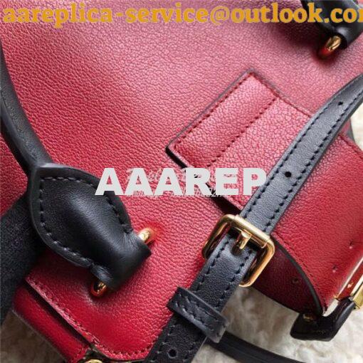 Replica  Burberry The Small/Medium Buckle Tote in red Grainy Leather 4 4