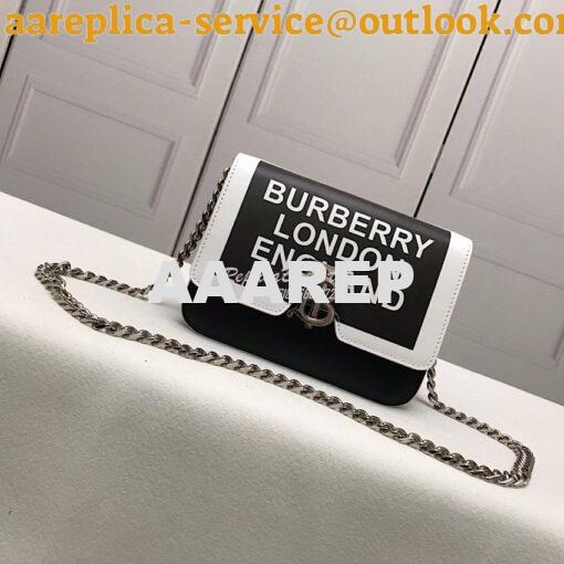 Replica Burberry TB Montage Logo Print Leather Bag 80103351