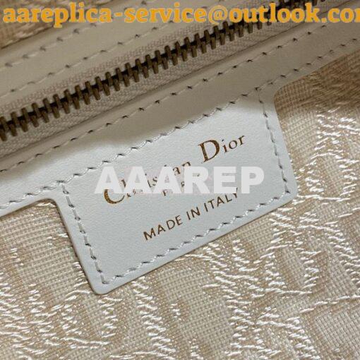 Replica Lady Dior Medium Bag Natural Wicker and Latte Dior Oblique Jac 9