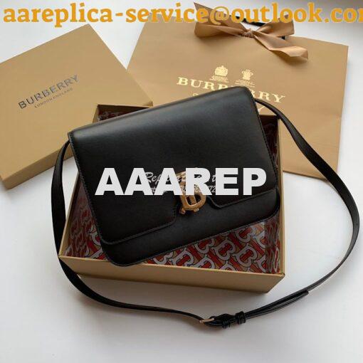 Replica Burberry TB Leather Bag 80103351 Black