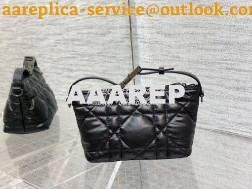 Replica Dior Small Medium DiorTravel Nomad Pouch Black Macrocannage Ca 13