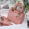 Replica Dior Small Lady Dior Bag Cannage Patent Calfskin M0531 Black w 10