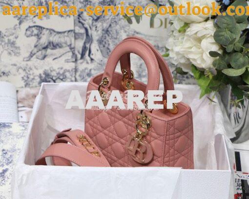 Replica Dior Lady Dior My ABCdior Lambskin Bag with Tonal Enamel Charm 3