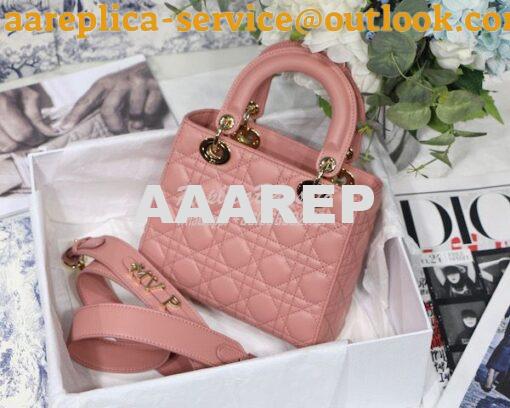 Replica Dior Lady Dior My ABCdior Lambskin Bag with Tonal Enamel Charm 9
