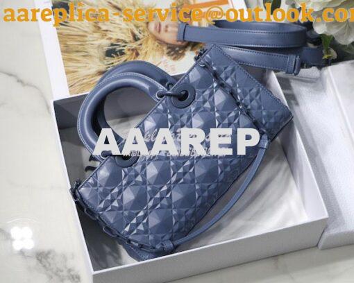 Replica Dior Lady D-Joy Bag Denim Cannage Calfskin with Diamond Motif 9