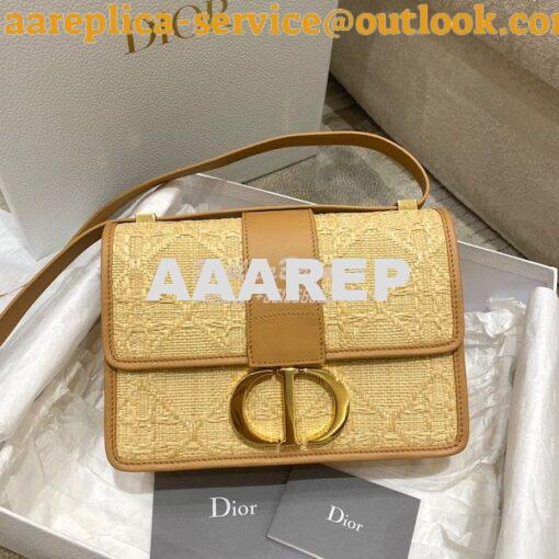 Replica Dior 30 Montaigne Bag Natural Cannage Raffia M9203U