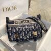 Replica Dior Small DiorCamp Bag Blue Oblique Embroidery M1241
