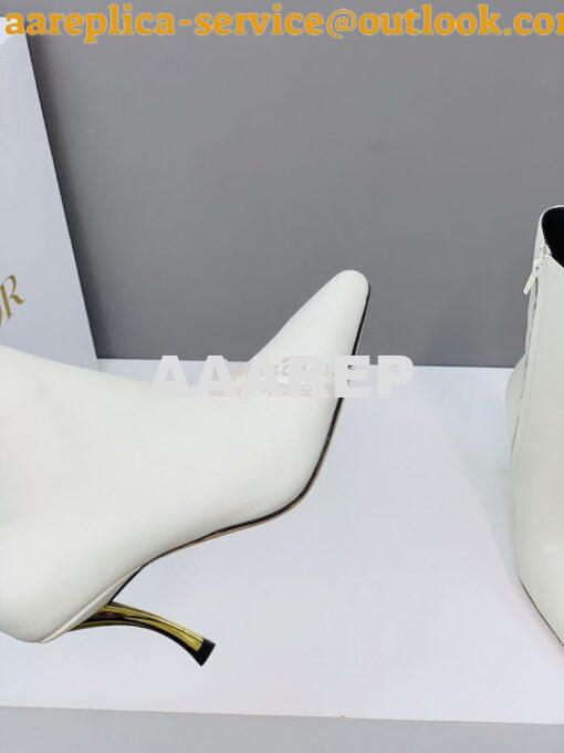 Replica Dior D-Fame Heeled Ankle Boot KDI806 Smooth Calfskin 17