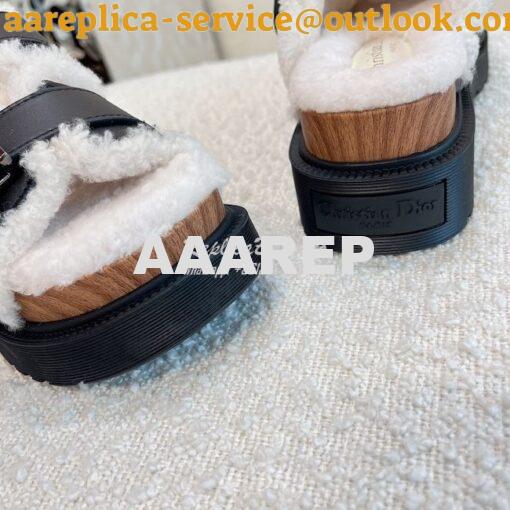 Replica Dior DiorQuake Strap Sandal Calfskin and Shearling KCQ743 16