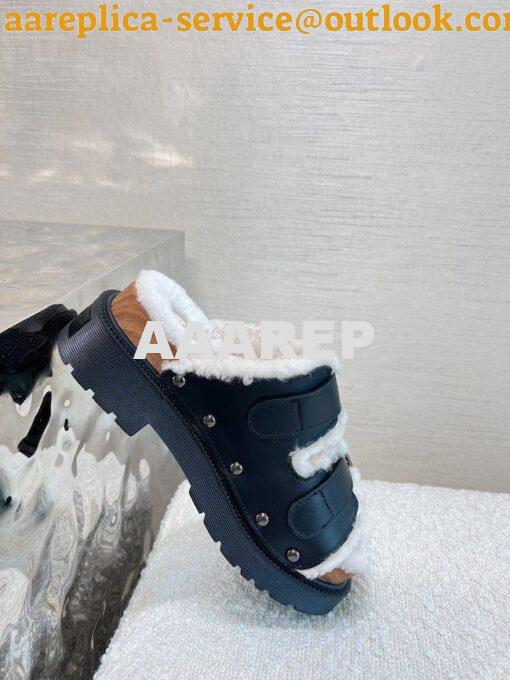 Replica Dior DiorQuake Strap Sandal Calfskin and Shearling KCQ743 17