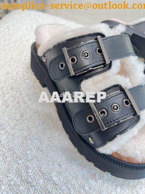 Replica Dior DiorQuake Strap Sandal Calfskin and Shearling KCQ743 18