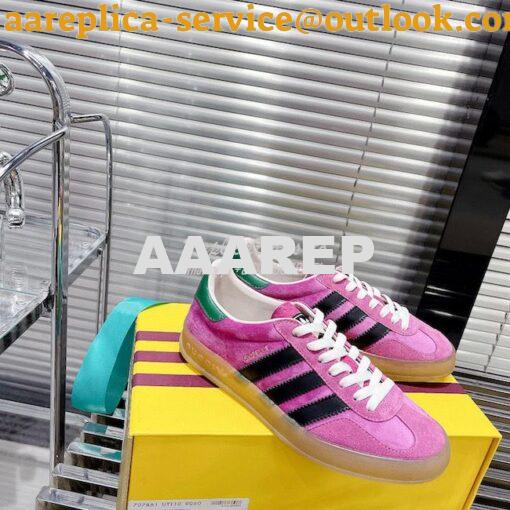 Replica adidas x Gucci Men Female Gazelle sneaker 707847 4