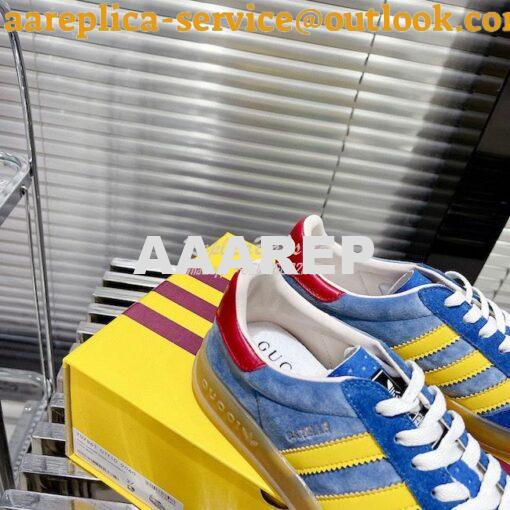 Replica adidas x Gucci Men Female Gazelle sneaker 707847 23