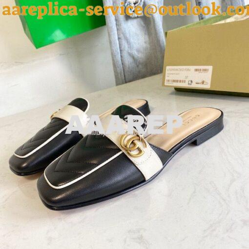 Replica Gucci Women's slipper Matelassé Chevron with Double G 670398 3