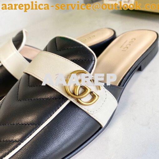 Replica Gucci Women's slipper Matelassé Chevron with Double G 670398 6
