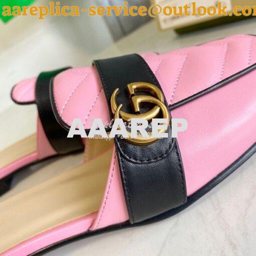 Replica Gucci Women's slipper Matelassé Chevron with Double G 670398 16