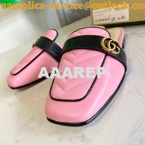 Replica Gucci Women's slipper Matelassé Chevron with Double G 670398 17