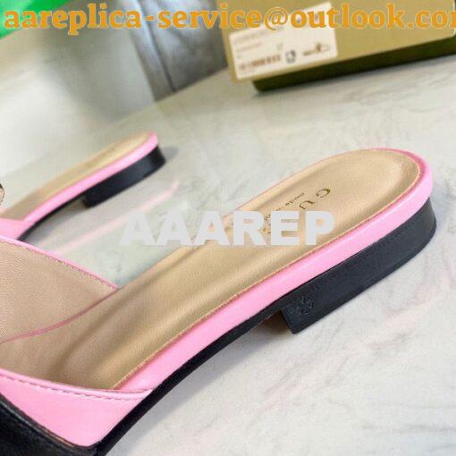 Replica Gucci Women's slipper Matelassé Chevron with Double G 670398 18