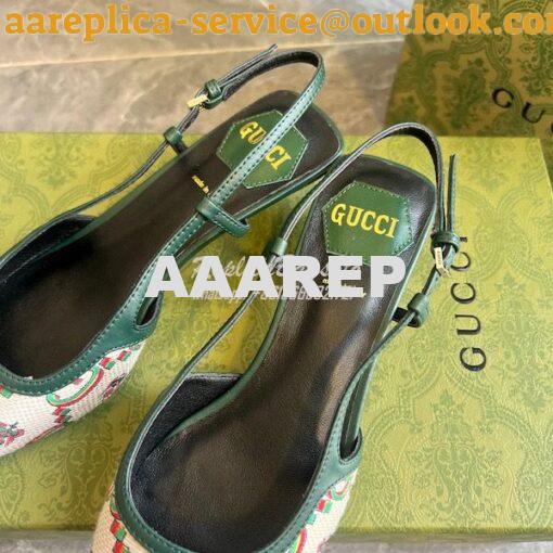 Replica Gucci Aria Women's GG Slingback Pump 675441 Multicolor 6