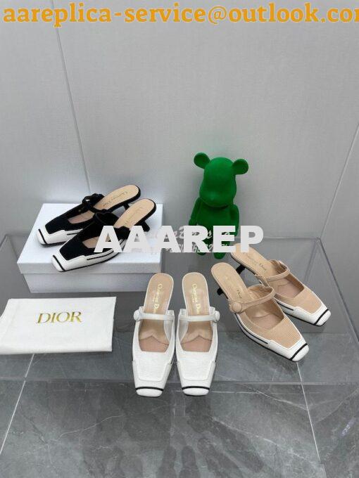 Replica Dior D-Motion Heeled Mule Technical Fabric and Rubber KCP953