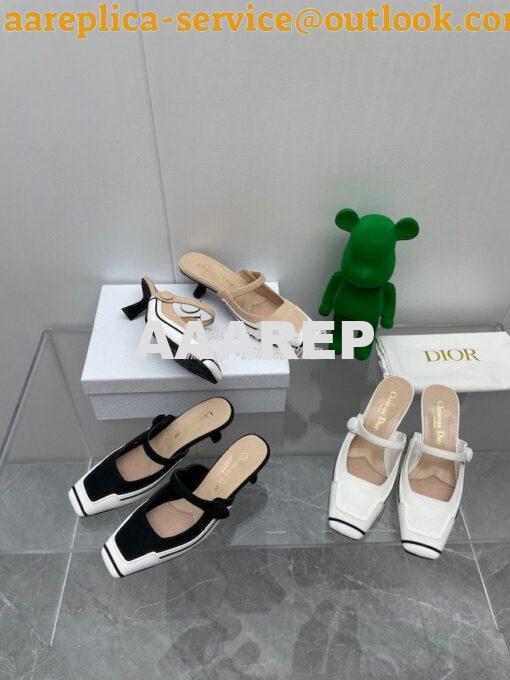 Replica Dior D-Motion Heeled Mule Technical Fabric and Rubber KCP953 2