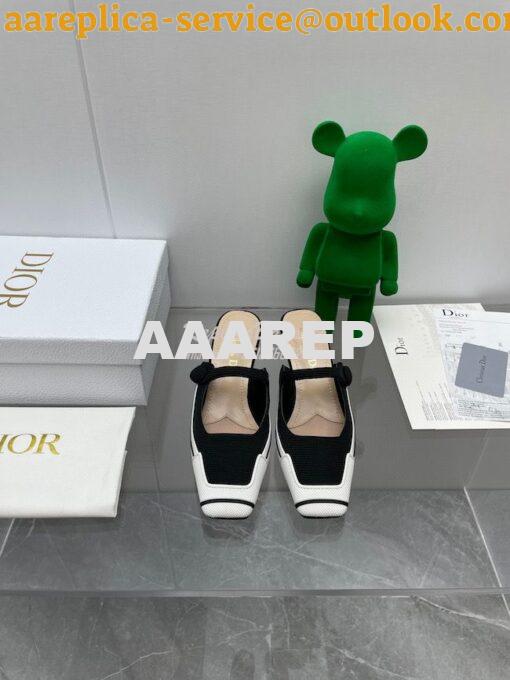 Replica Dior D-Motion Heeled Mule Technical Fabric and Rubber KCP953 3
