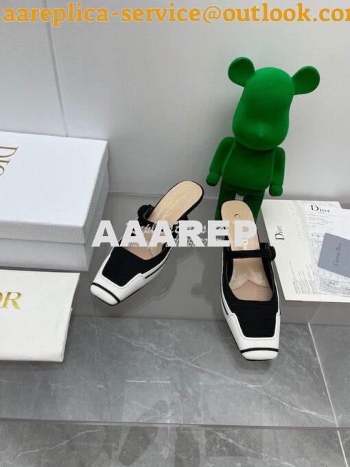 Replica Dior D-Motion Heeled Mule Technical Fabric and Rubber KCP953 5
