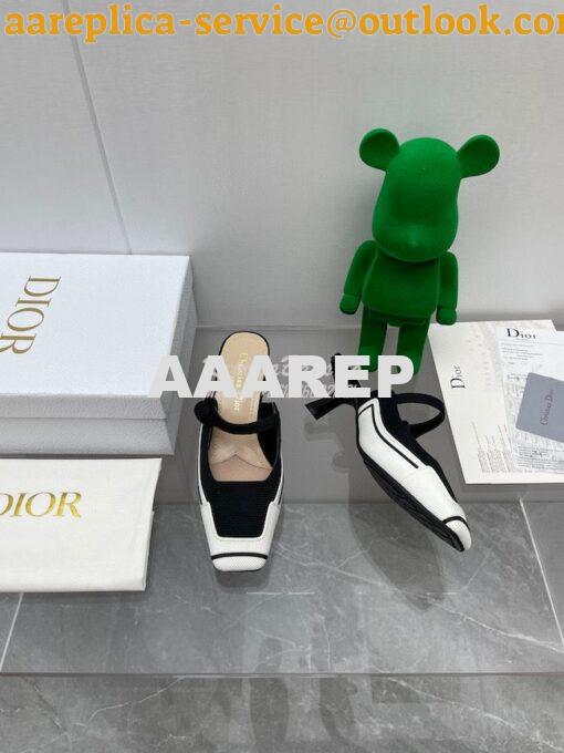 Replica Dior D-Motion Heeled Mule Technical Fabric and Rubber KCP953 6