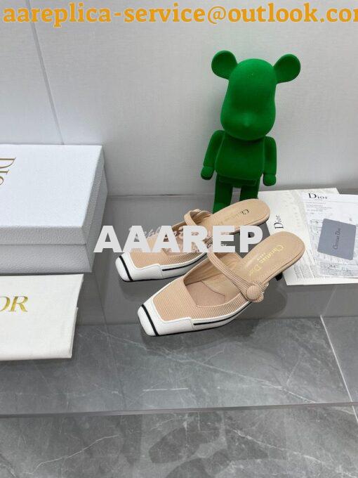 Replica Dior D-Motion Heeled Mule Technical Fabric and Rubber KCP953 15