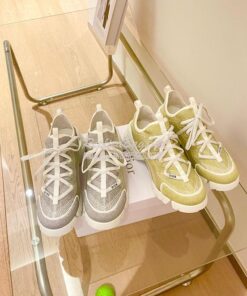 Replica Dior D-Connect Mesh Sneaker In Silver Textile KCK222