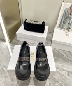 Replica Dior Code Loafer Black Brushed Calfskin KDB749 2
