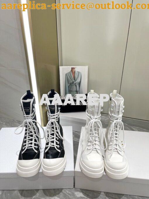 Replica Dior D-Rise Boot White Technical Fabric and Calfskin KCI768