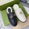 Replica Gucci Aria Loafer With Double G 670399 Black Chevron Matelasse 10