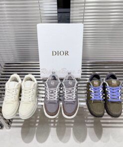 Replica Dior x ERL 2023 Suede Cannage Sneakers Men Female