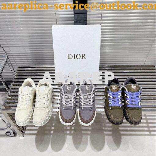 Replica Dior x ERL 2023 Suede Cannage Sneakers Men Female