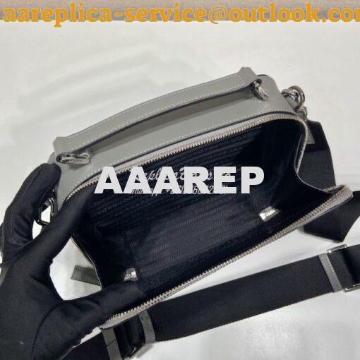 Replica Prada Medium Brique Saffiano Leather Bag 2VH069 Grey 8